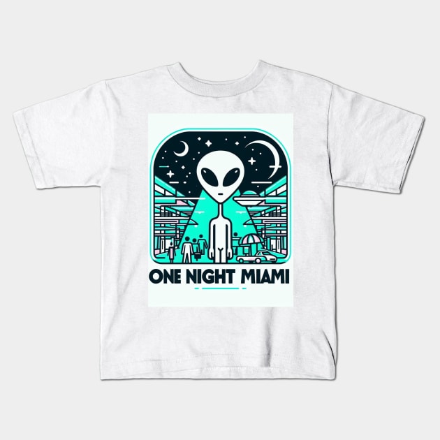 Ufo Miami shoping Kids T-Shirt by DrwAtr
